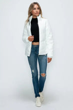 How Dare U Pocketed Zip Up Puffer Jacket with Removable Hood Woman Outerwear