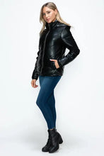 How Dare U Pocketed Zip Up Puffer Jacket with Removable Hood Woman Outerwear