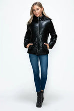 How Dare U Pocketed Zip Up Puffer Jacket with Removable Hood Woman Outerwear