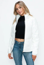 How Dare U Pocketed Zip Up Puffer Jacket with Removable Hood Woman Outerwear