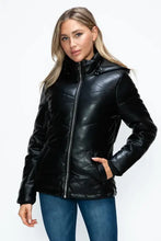 How Dare U Pocketed Zip Up Puffer Jacket with Removable Hood Woman Outerwear