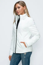 How Dare U Pocketed Zip Up Puffer Jacket with Removable Hood Woman Outerwear