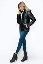 How Dare U Pocketed Zip Up Puffer Jacket with Removable Hood Woman Outerwear
