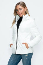 How Dare U Pocketed Zip Up Puffer Jacket with Removable Hood Woman Outerwear