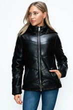 How Dare U Pocketed Zip Up Puffer Jacket with Removable Hood Woman Outerwear