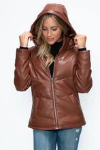 How Dare U Pocketed Zip Up Puffer Jacket with Removable Hood Woman Outerwear