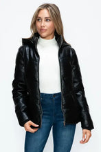 How Dare U Pocketed Zip Up Puffer Jacket with Removable Hood Woman Outerwear