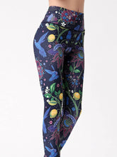 Hummingbird Patterned Stretchy Leggings for Women