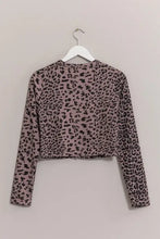 HYFVE Animal Print Snap Down Crop Cardigan Woman Outerwear