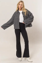 HYFVE Tweed Plaid Button Up Collared Neck Jacket Woman Outerwear