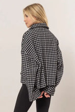 HYFVE Tweed Plaid Button Up Collared Neck Jacket Woman Outerwear