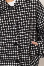 HYFVE Tweed Plaid Button Up Collared Neck Jacket Woman Outerwear