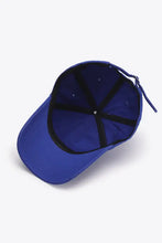 Royal blue In A Pretty World Baseball Cap with adjustable strap