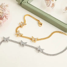 2-Piece Inlaid Zircon Butterfly Bracelet Bracelets