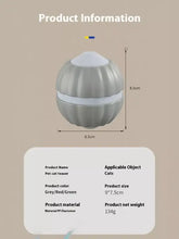 Interaktiver LED-Soundball mit Federkitzler in Grau und geripptem Design