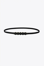 Bandolete elástica preta com contas hexagonais douradas do Conjunto Iron Skinny Belt
