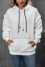 White Ivy Lane drawstring kangaroo pocket oversized hoodie