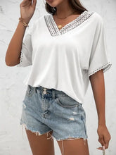 Ivy Lane Lace Detail V-Neck T-Shirt Woman T Shirts