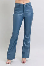 Judy Blue Full Size High Waist Tummy Control Faux Leather Bootcut Pants Plus Size BLUE Woman Pants