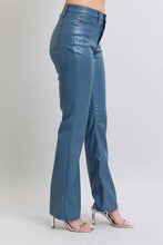 Judy Blue Full Size High Waist Tummy Control Faux Leather Bootcut Pants Plus Size Woman Pants