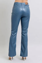 Judy Blue Full Size High Waist Tummy Control Faux Leather Bootcut Pants Plus Size Woman Pants