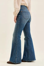 Blue denim flare jeans with high waist and classic back pockets in judy blue high waist tummy control flare jeans