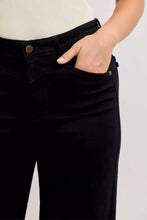 Judy Blue high-waisted black denim wide leg jeans with a sleek fitted cut and gold-toned button closure