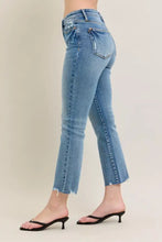 Judy Blue Mr Vintage wash destroy hem kick flare jeans in light-wash denim with vintage wash and frayed hems