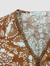 Lace Detail Printed Short Sleeve Midi Dress Casual Dresses