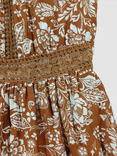 Lace Detail Printed Short Sleeve Midi Dress Casual Dresses
