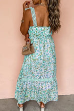 Lace Detail Square Neck Floral Dress Casual Dresses