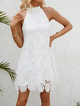 Lace Sleeveless Mini Cami Dress with Side Zip Woman Dress