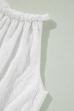 Lace Sleeveless Tied Waist Mini Dress Woman Casual Dress