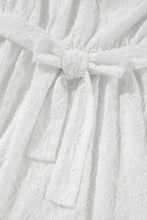 Lace Sleeveless Tied Waist Mini Dress Woman Casual Dress