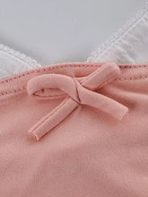 Lace Trim Cami & Pants Lounge Set in soft pink with lace trim and bow