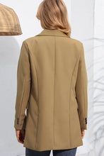 Lapel Neck Long Sleeve Blazer with Pockets Woman Outerwear