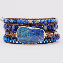 Alloy Bead Braided Bracelet Royal Blue One Size Bracelets