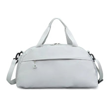 Large Nylon Travel Duffel Bag with Shoulder Strap Light Gray One Size