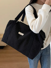 Large Oxford Cloth Duffel Bag with Shoulder Straps for Travel Black One Size