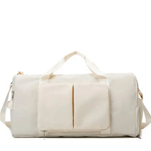 Large Oxford Cloth Travel Duffel Bag with Pink Accents Travel Bags