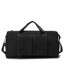 Large Oxford Cloth Travel Duffel Bag with Pink Accents Black One Size