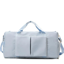 Large Oxford Cloth Travel Duffel Bag with Pink Accents
