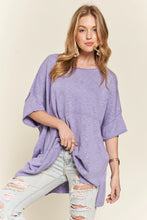 Lavender Drop Shoulder Loose Fit Tunic Top for Women