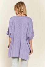 Lavender Drop Shoulder Loose Fit Tunic Top for Women