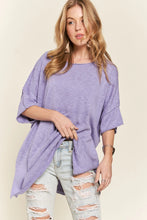 Lavender Drop Shoulder Loose Fit Tunic Top for Women