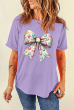 Lavender Easter Egg Bow T-Shirt for Women
