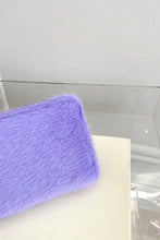 Lavender Fuzzy Clutch Wallet Small Fluffy Bag Wallets