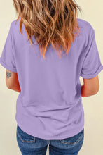 Lavender Glitter Bunny Sequin T Shirt for Women
