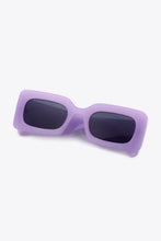 Lavender Rectangular UV400 Sunglasses with Polycarbonate Frame Lavender One Size Sunglasses