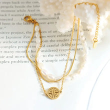 Titanium Steel Three-Layered Pearl Bracelet Bracelets